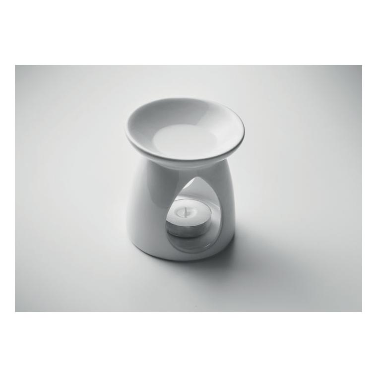 Set cu arzător pentru aromaterapie cu parfum de vanilie Sagrada Alb