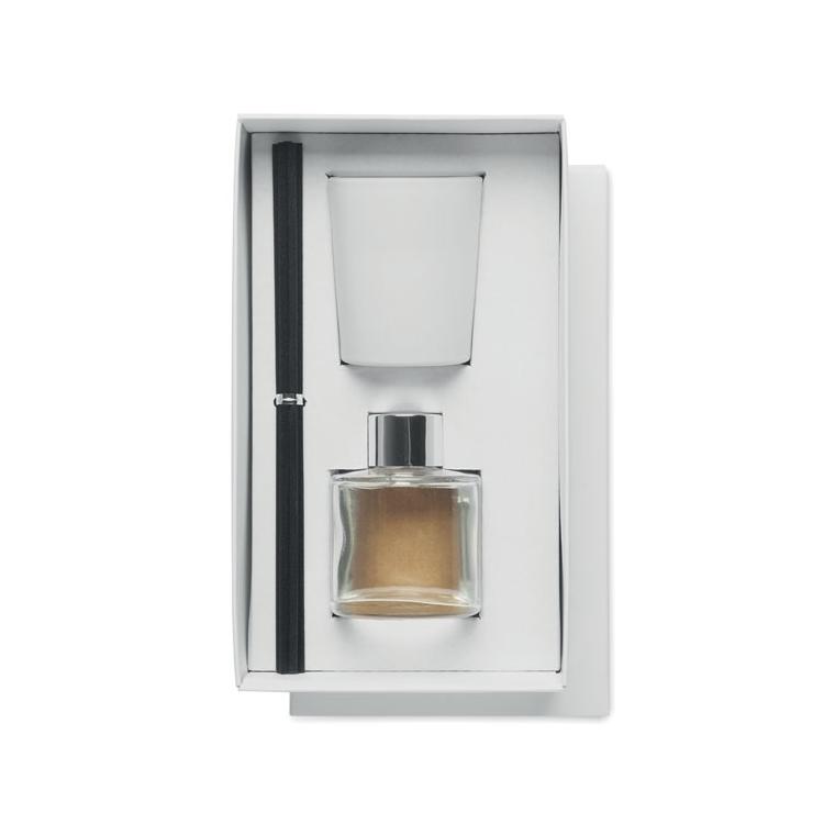 Set cu difuzor de aromă și lumânări cu parfum de vanilie Kaloma Set Alb