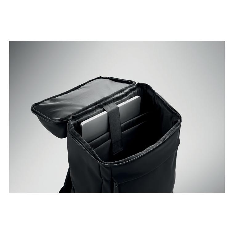 Rucsac din PU pentru laptop de 15 inch Boulder Negru