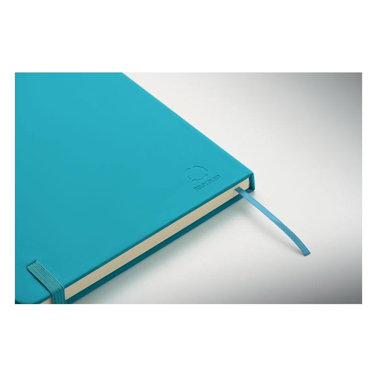 Caiet A5 cu copertă din PU reciclat Arcoloop Turquoise