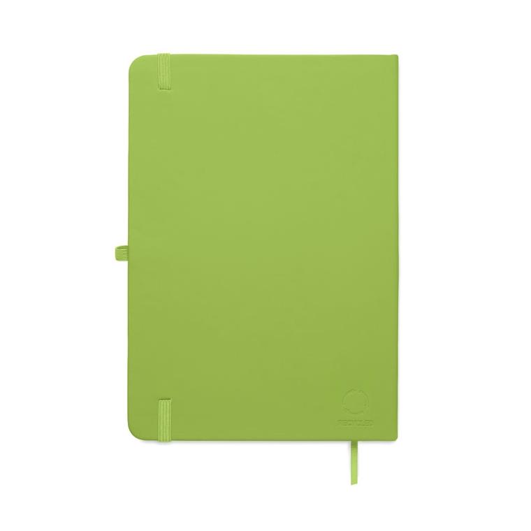 Caiet A5 cu copertă din PU reciclat Arcoloop Lime