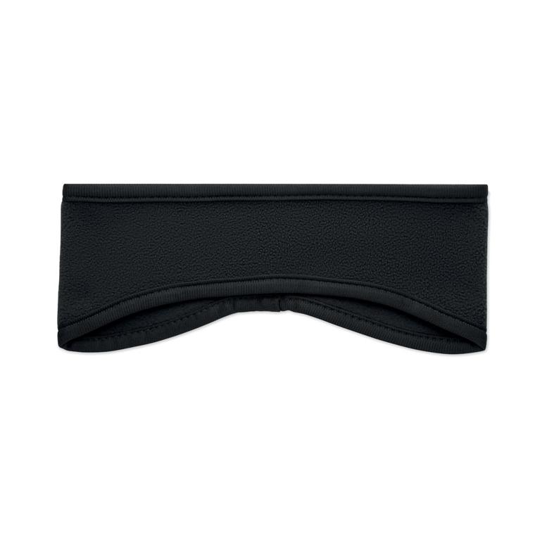 Bentiță din fleece Waves Negru