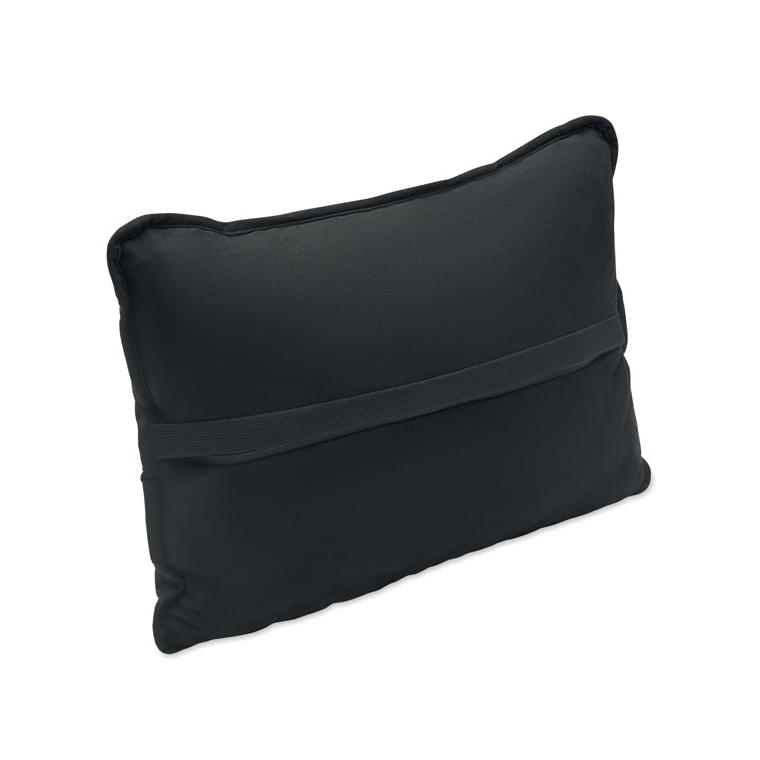 Pernă din material cu aspect de piele întoarsă Suicush Negru