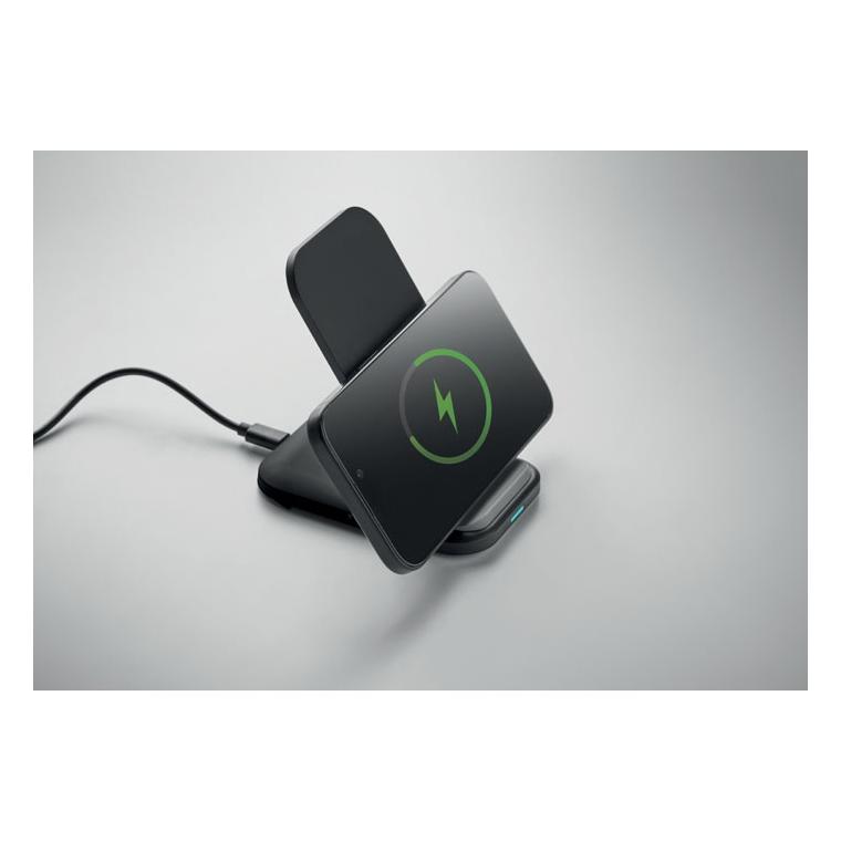 Încărcător wireless pliabil de 15 W Powerfold Negru
