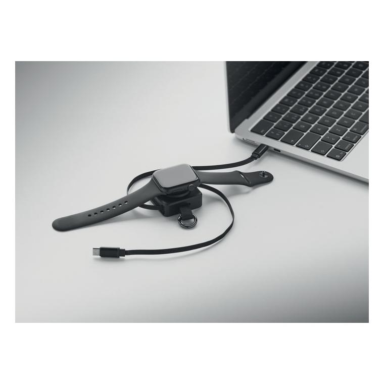 Cablu USB-C retractabil de 100 W Skilful Negru