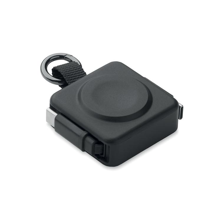 Cablu USB-C retractabil de 100 W Skilful Negru