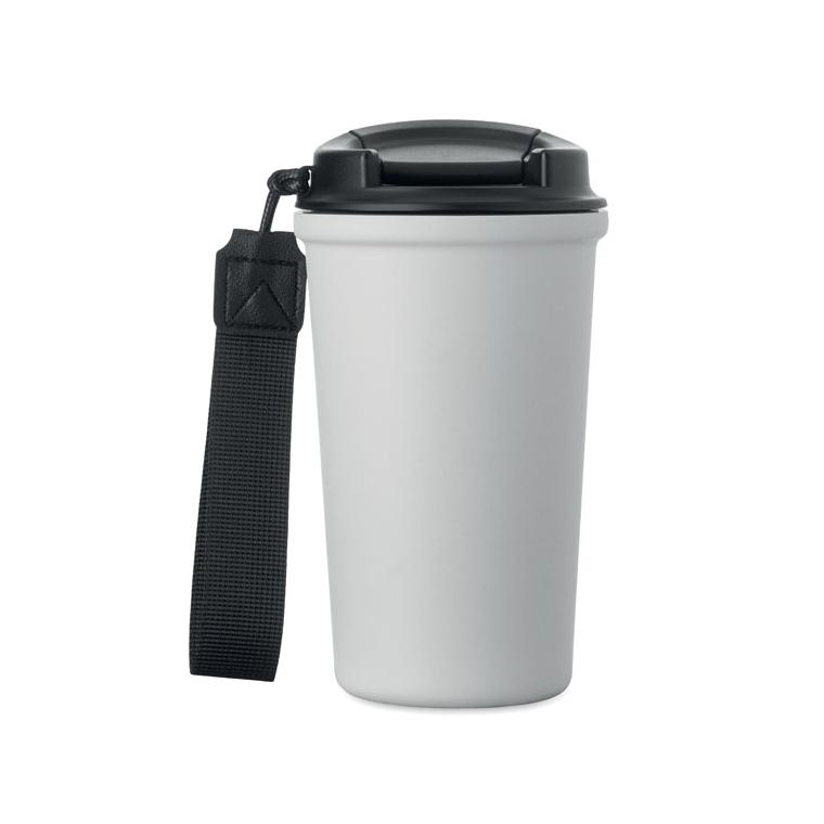 Pahar din oțel reciclat, 400 ml Nakano Alb