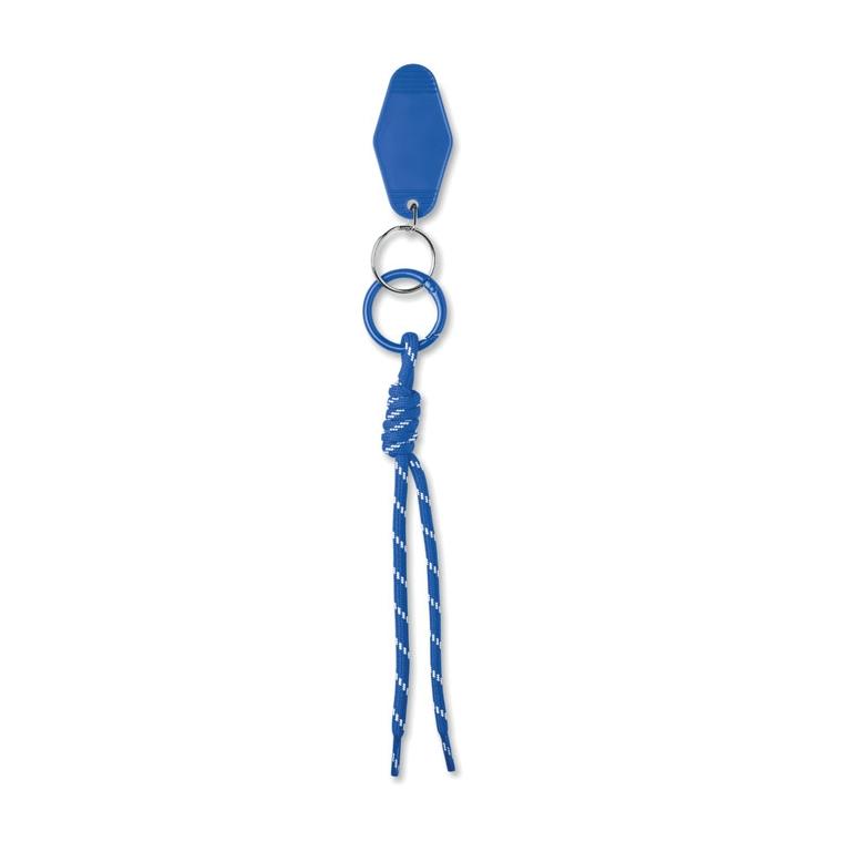 Breloc cu etichetă și șnur împletit Keybraid Albastru regal