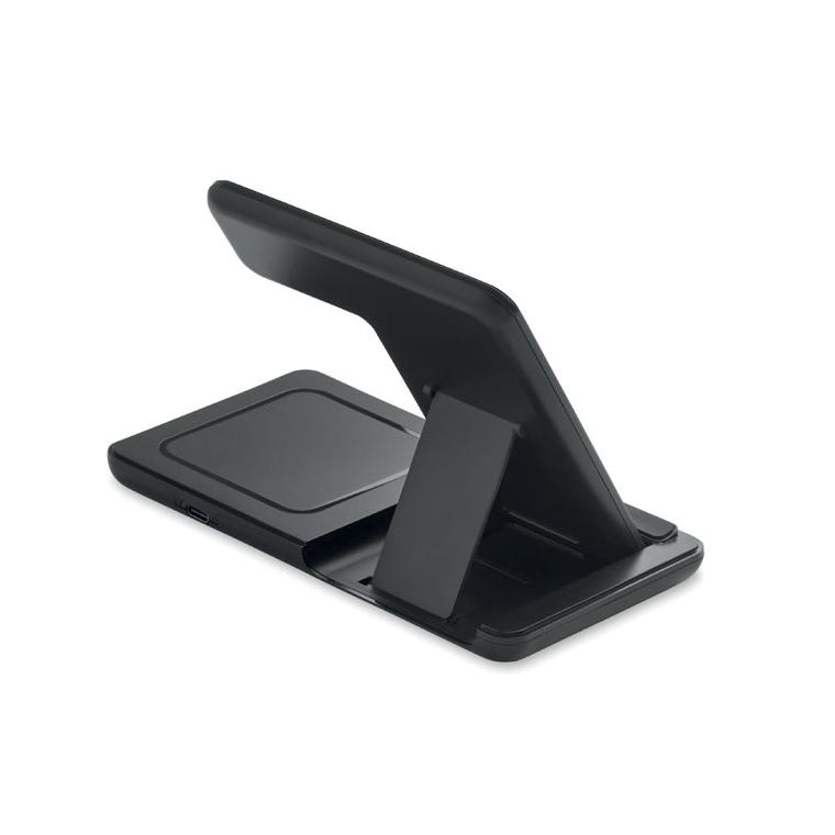 Stație de încărcare pliabilă 3 în 1, 15 W Dock3 Negru