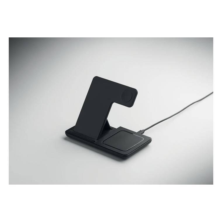 Stație de încărcare pliabilă 3 în 1, 15 W Dock3 Negru