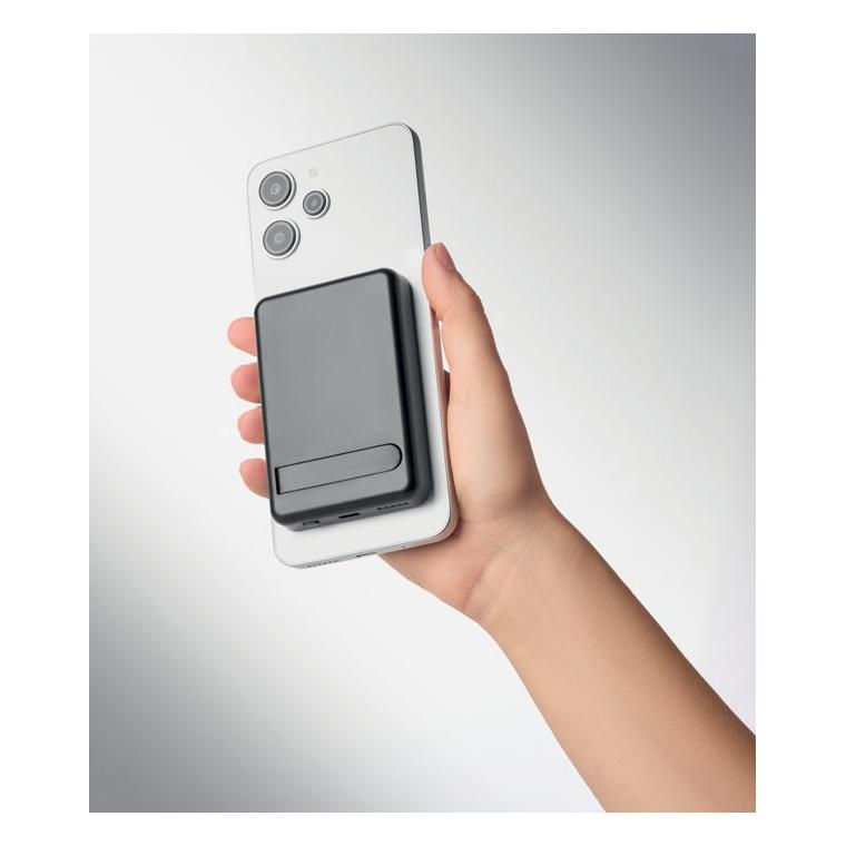Set cu baterie externă magnetică de 5000 mAh Atlas Negru