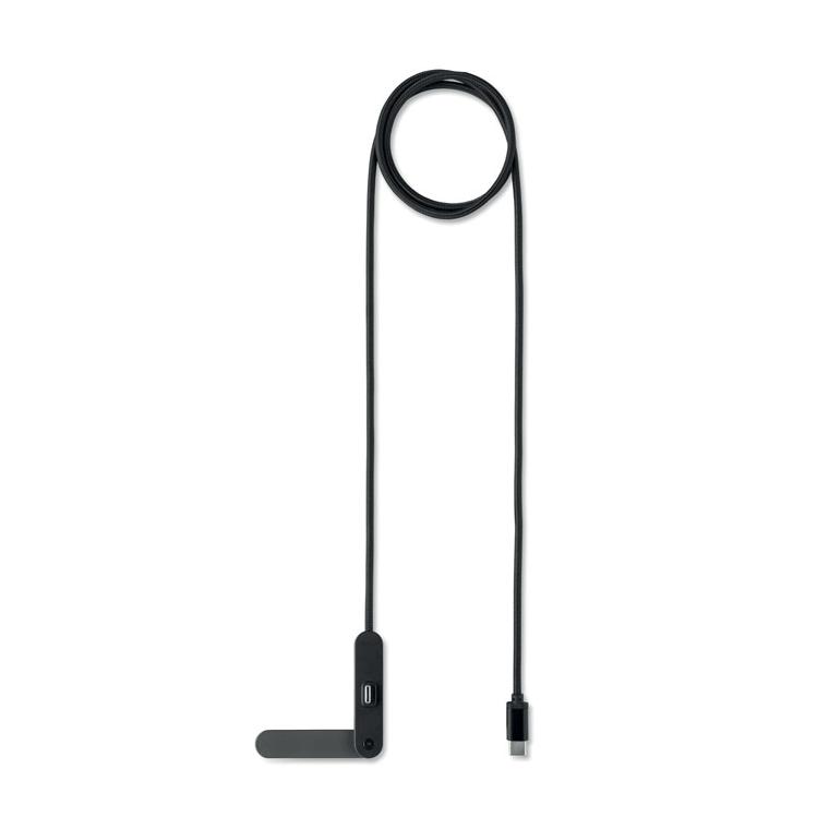 Suport pentru telefon cu cablu USB-C de 60 W Nifty Negru