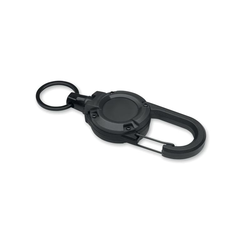 Suport retractabil pentru ecuson Stiba Negru