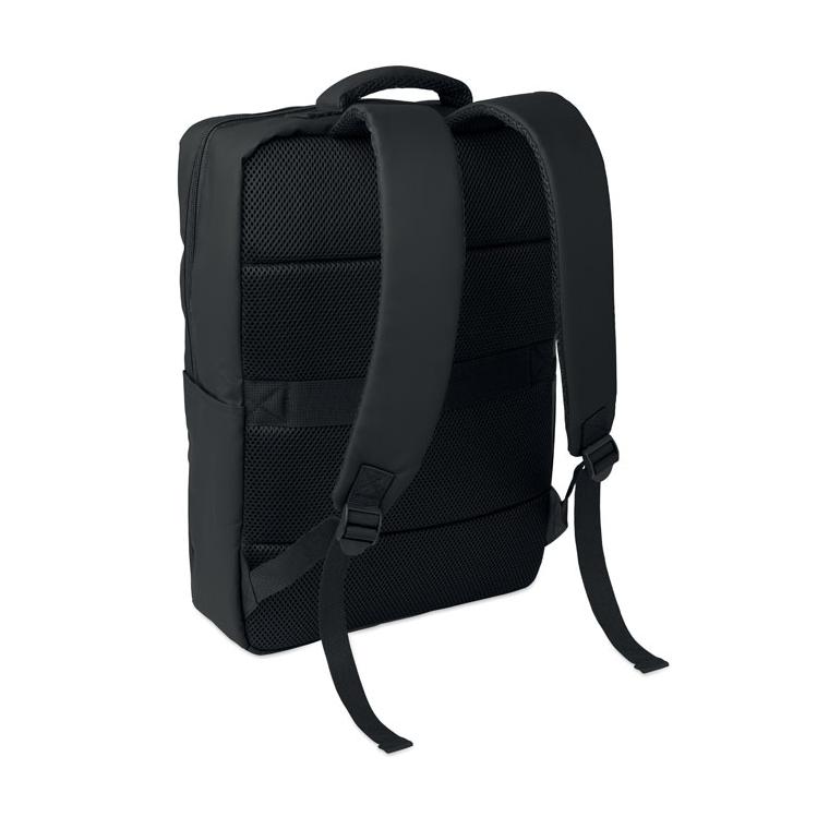 Rucsac din PU și RPET pentru laptop de 15 inch Metro Negru