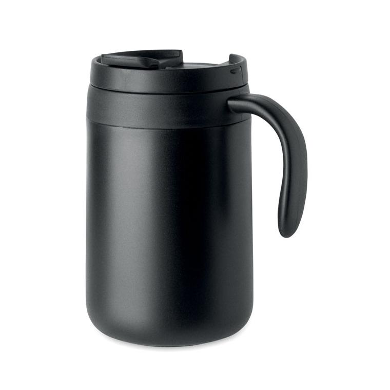 Cană termoizolantă cu filtru pentru cafea Cafetito Negru
