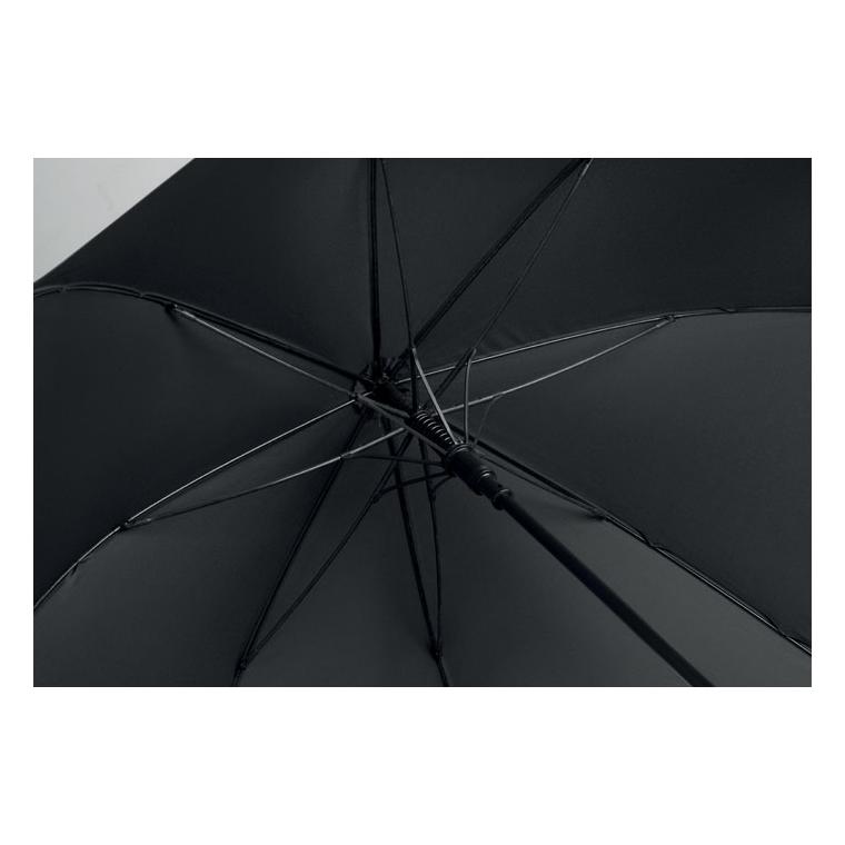 Umbrelă automată de 27 inch, cu mâner din lemn Rayna Negru