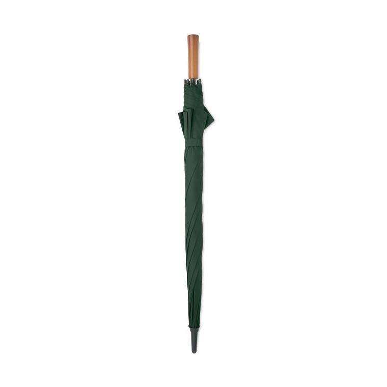 Umbrelă automată de 27 inch, cu mâner din lemn Rayna Verde