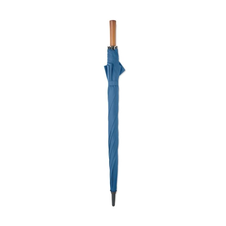 Umbrelă automată de 27 inch, cu mâner din lemn Rayna Albastru regal