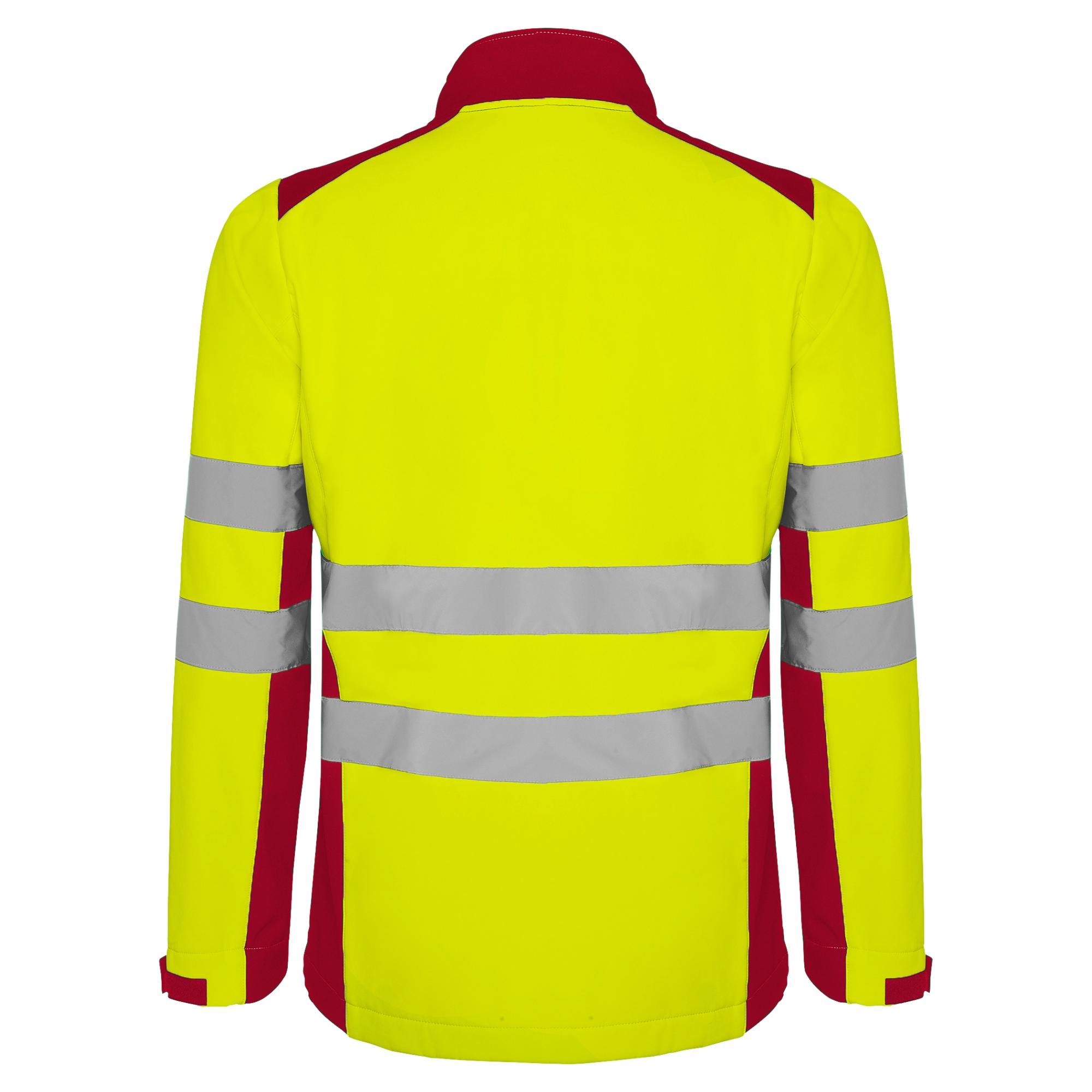 Jachetă soft shell cu bandă reflectorizantă ANTARES ROJO LABORAL GALBEN FLUORESCENT 4XL