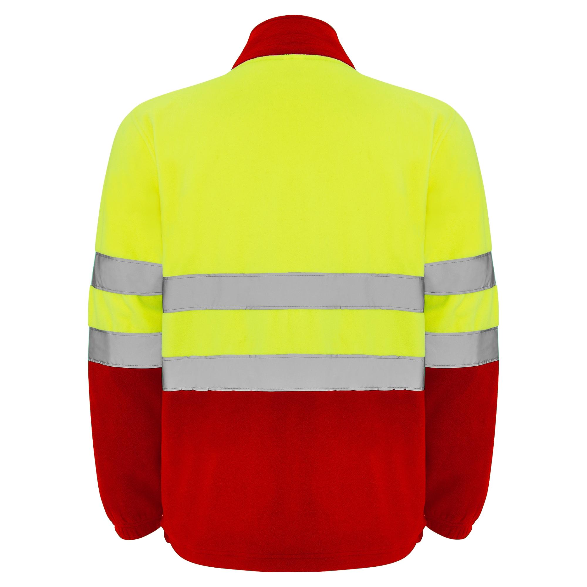 Jachetă din polar cu bandă reflectorizantă ALTAIR ROJO LABORAL GALBEN FLUORESCENT 4XL