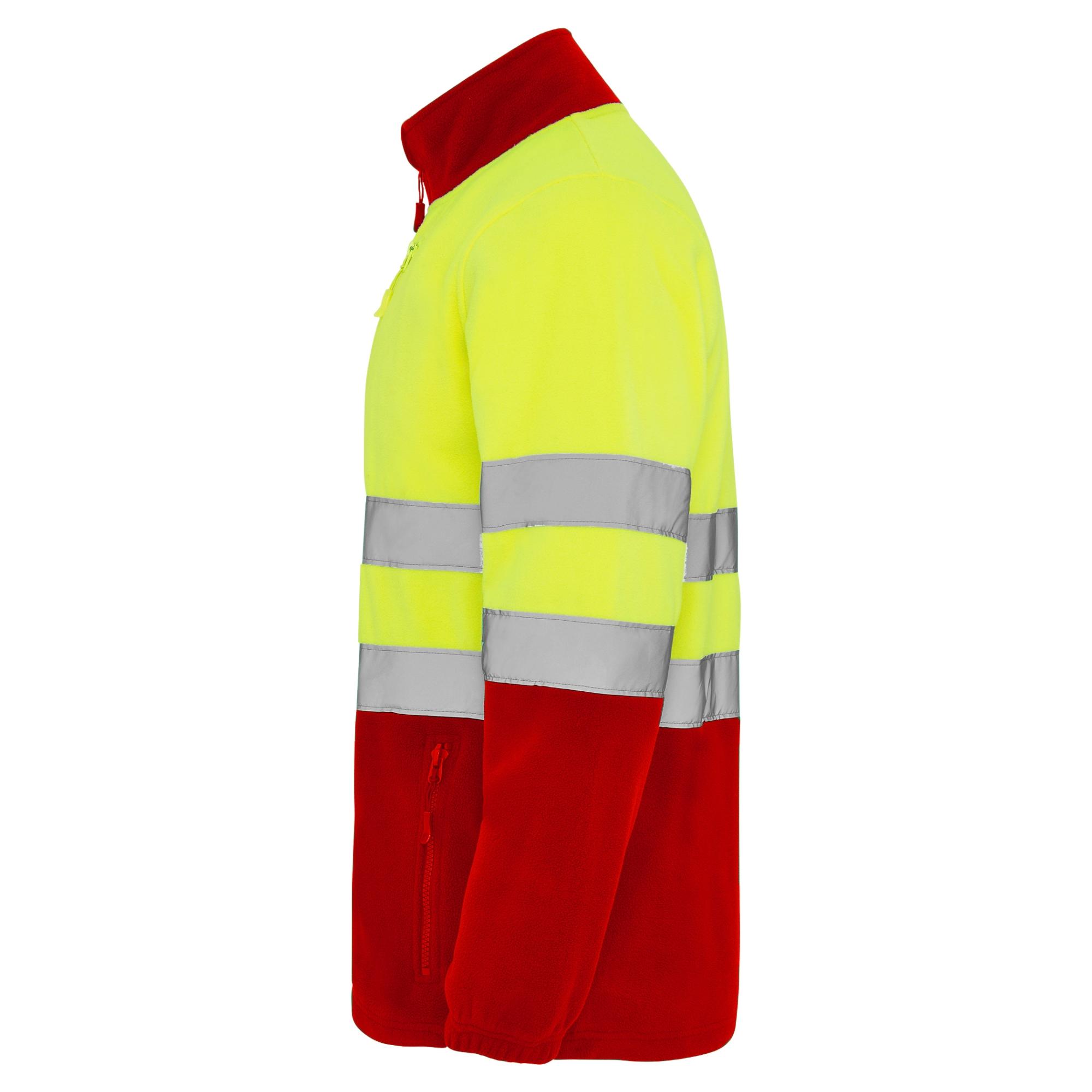 Jachetă din polar cu bandă reflectorizantă ALTAIR ROJO LABORAL GALBEN FLUORESCENT 4XL