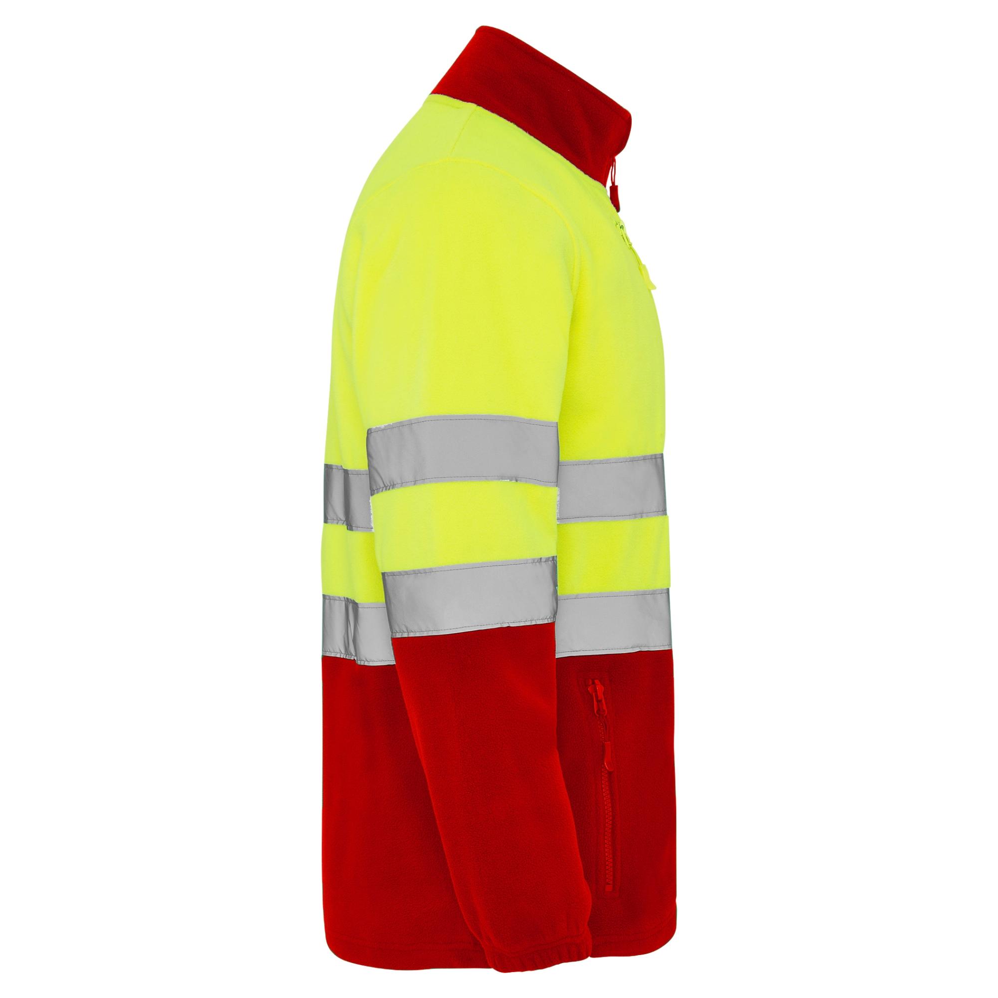 Jachetă din polar cu bandă reflectorizantă ALTAIR ROJO LABORAL GALBEN FLUORESCENT 4XL