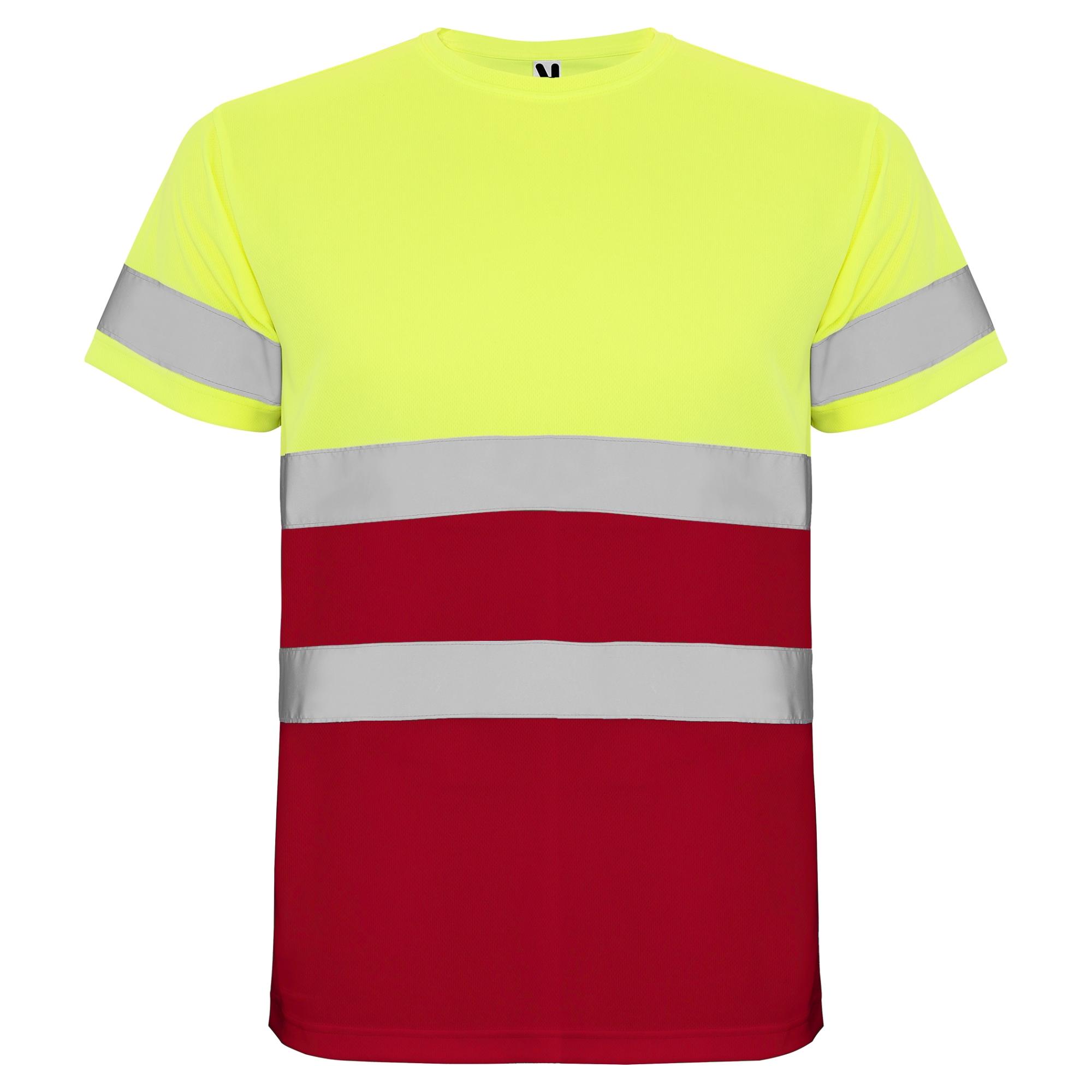 Tricou cu bandă reflectorizană DELTA ROJO LABORAL