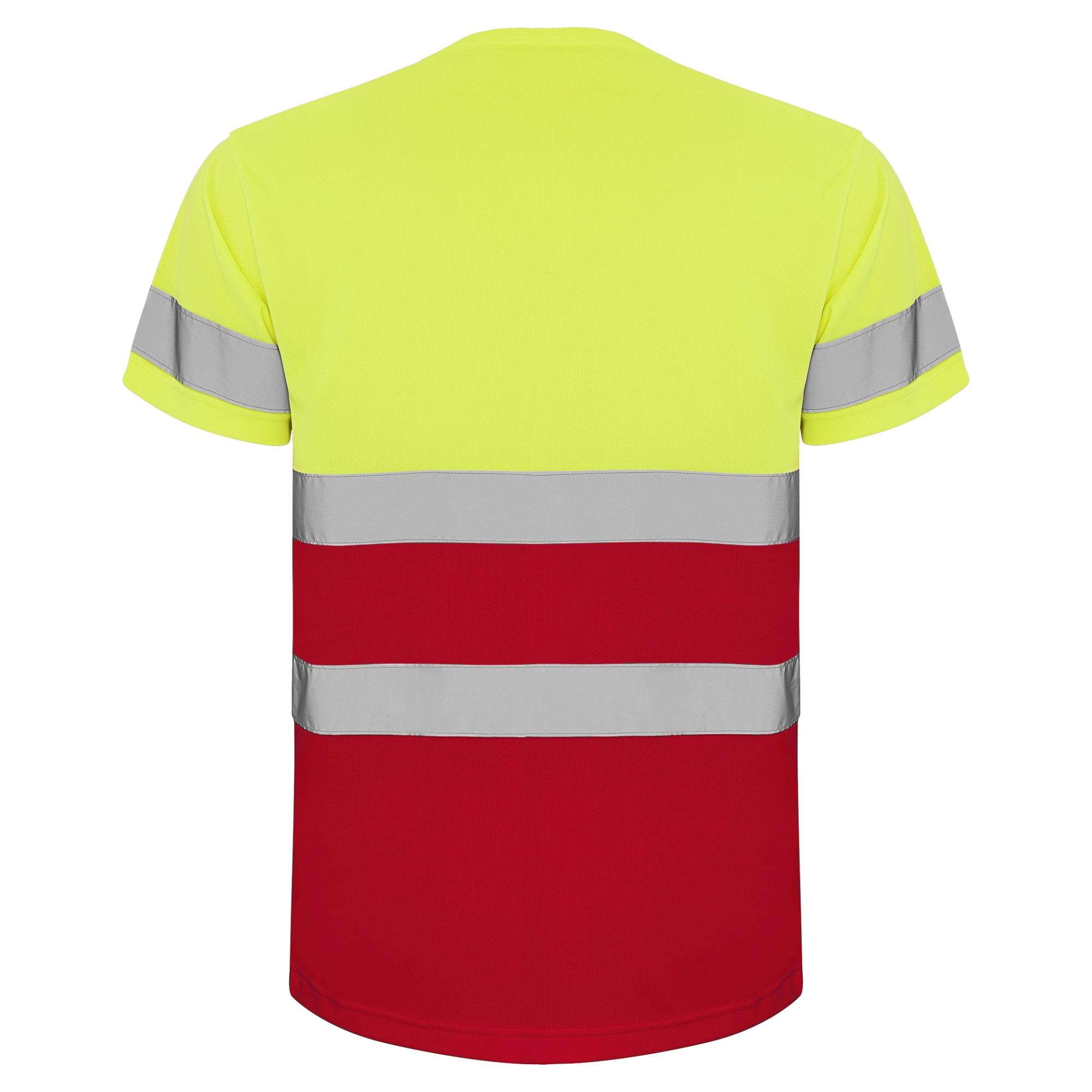Tricou cu bandă reflectorizană DELTA ROJO LABORAL GALBEN FLUORESCENT S