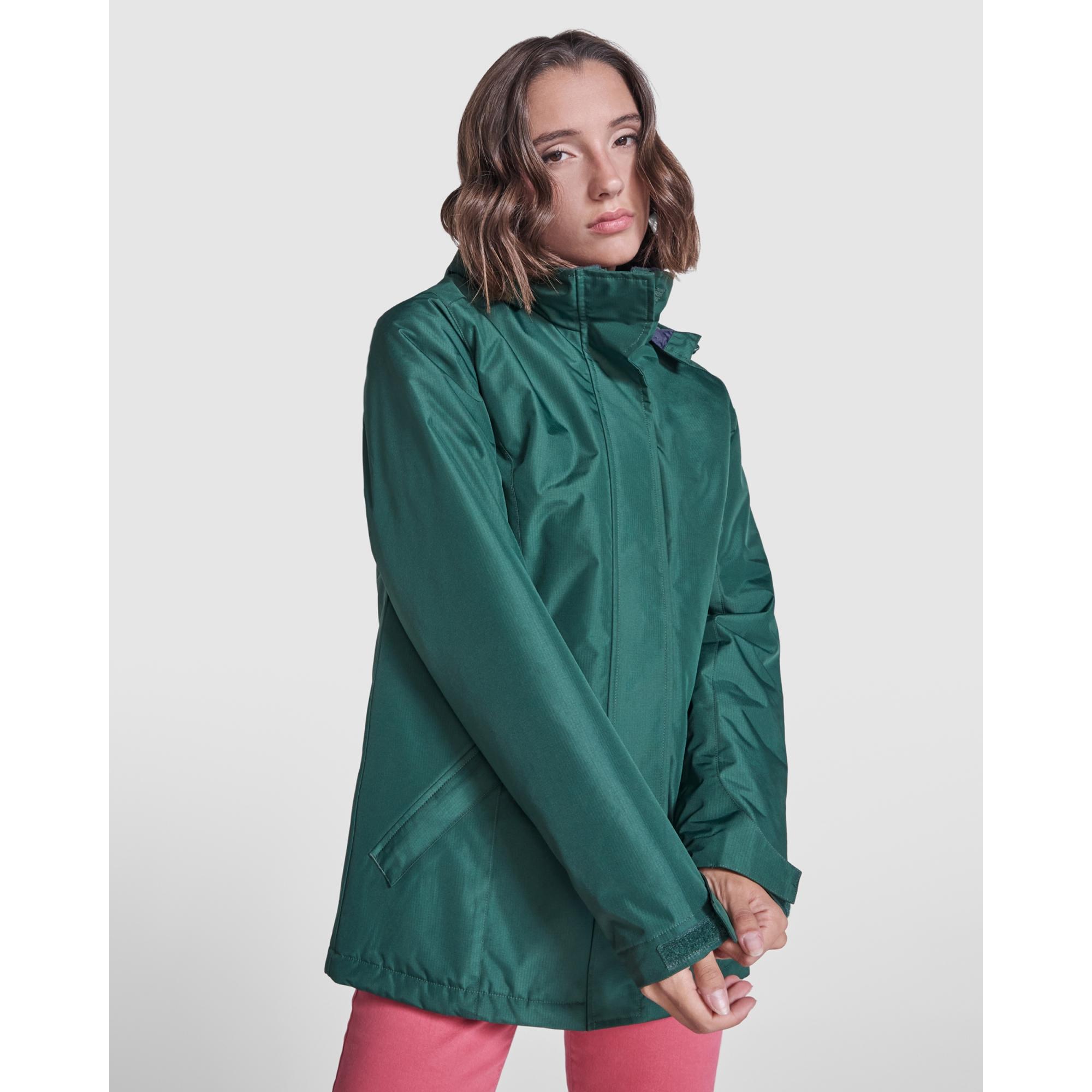 Geacă parka pentru femei AMERICA WOMAN VERDE STICLĂ M