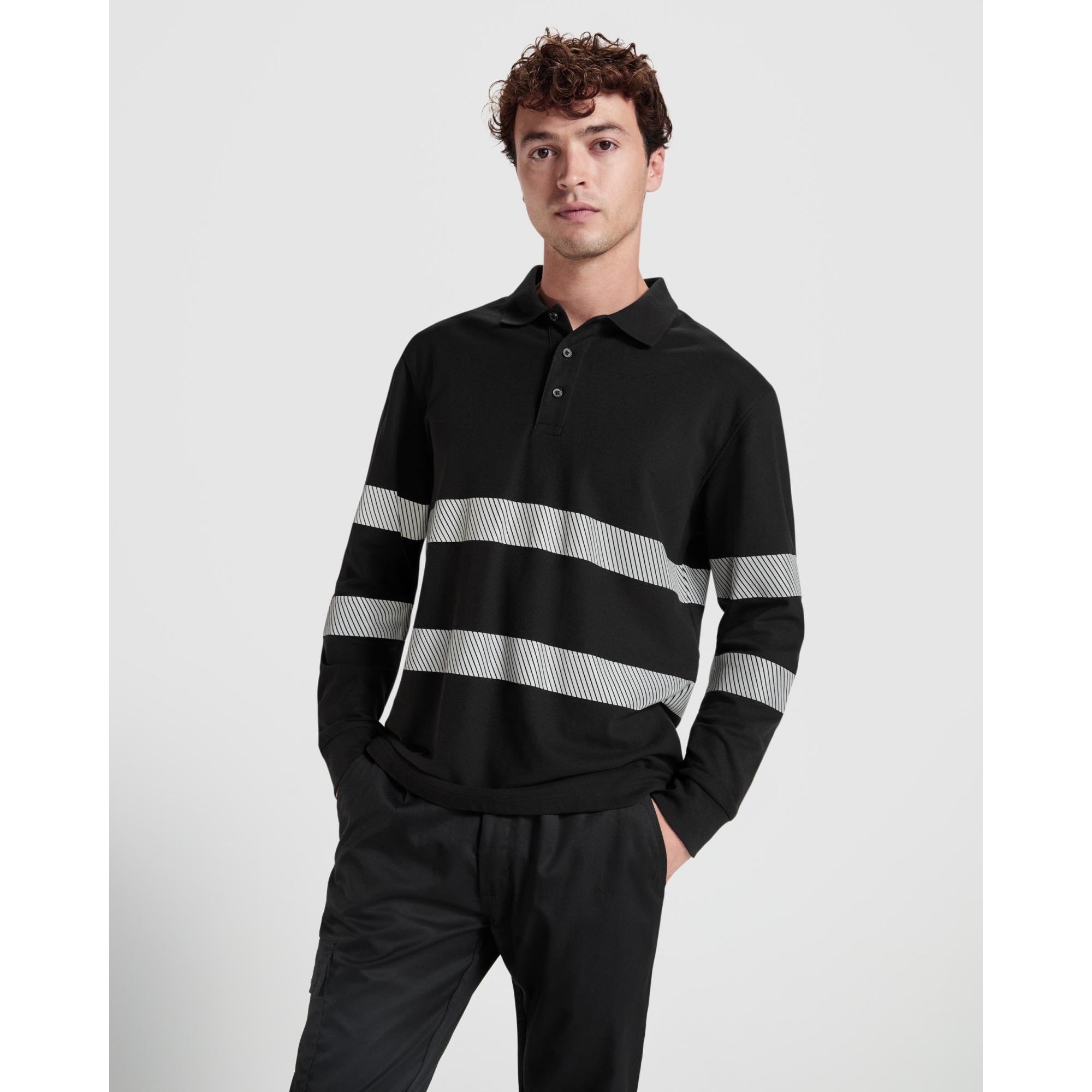 Tricou polo Unisex Foran L/S NEGRU S