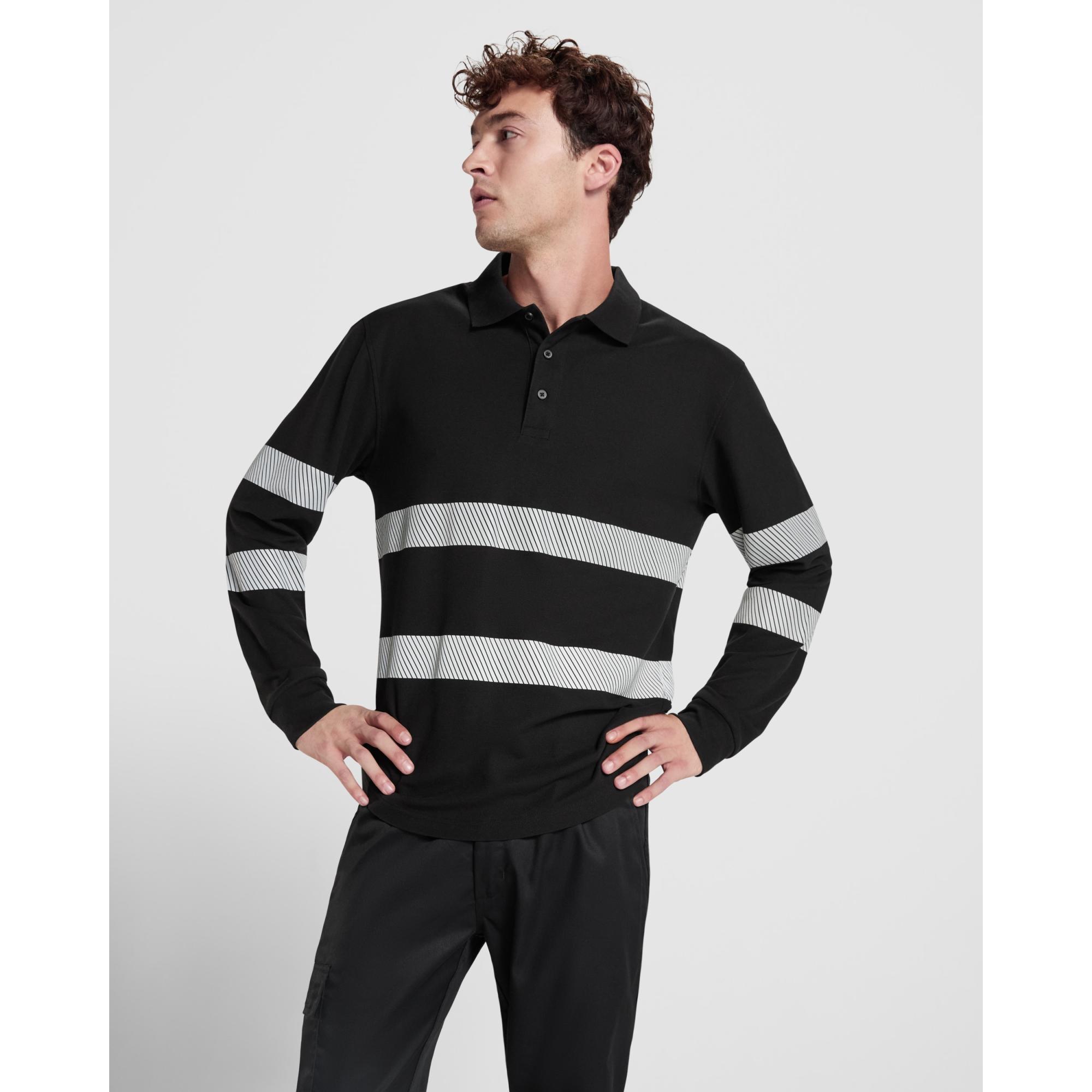 Tricou polo Unisex Foran L/S NEGRU S