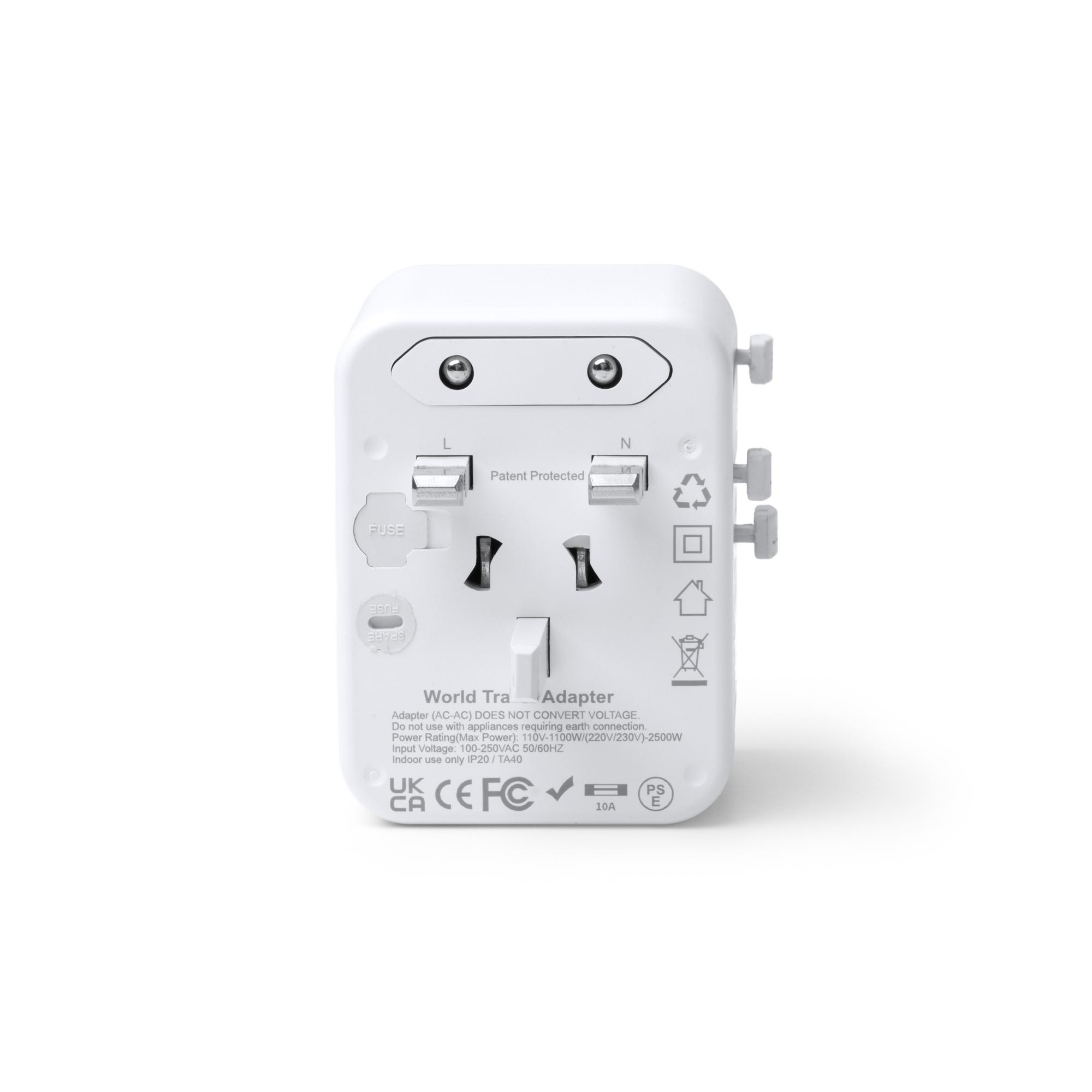 Adaptor călătorie Watik ALB Marime universala