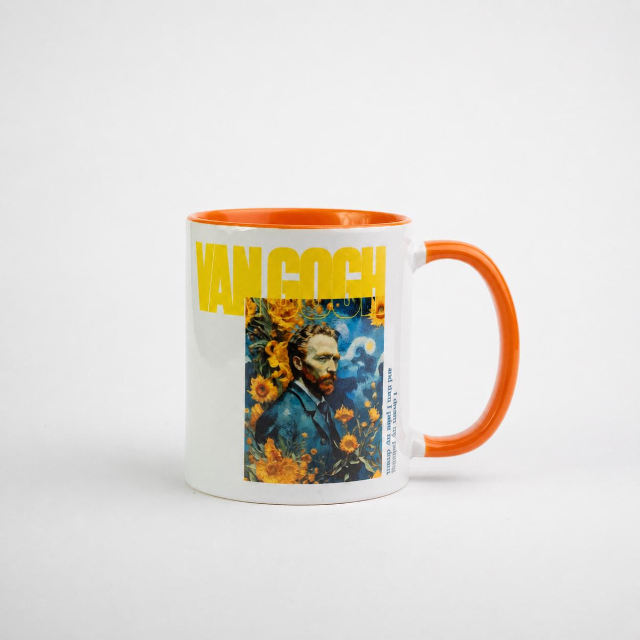 Căni cilindrice interior și toartă color personalizate prin sublimare