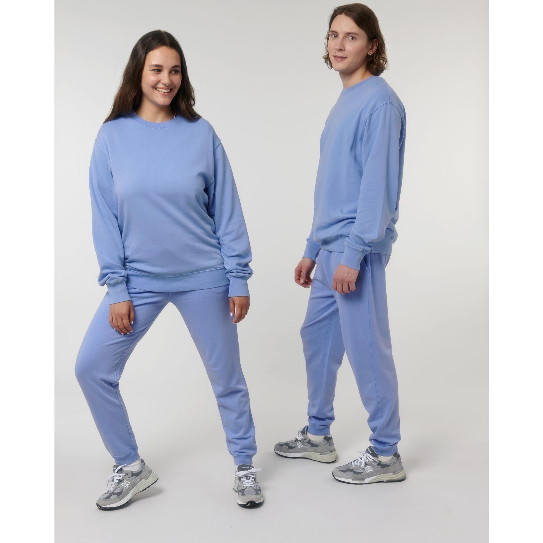 Bluză cu guler rotund Unisex Matcher Vintage G. Dyed Swimmer Blue L