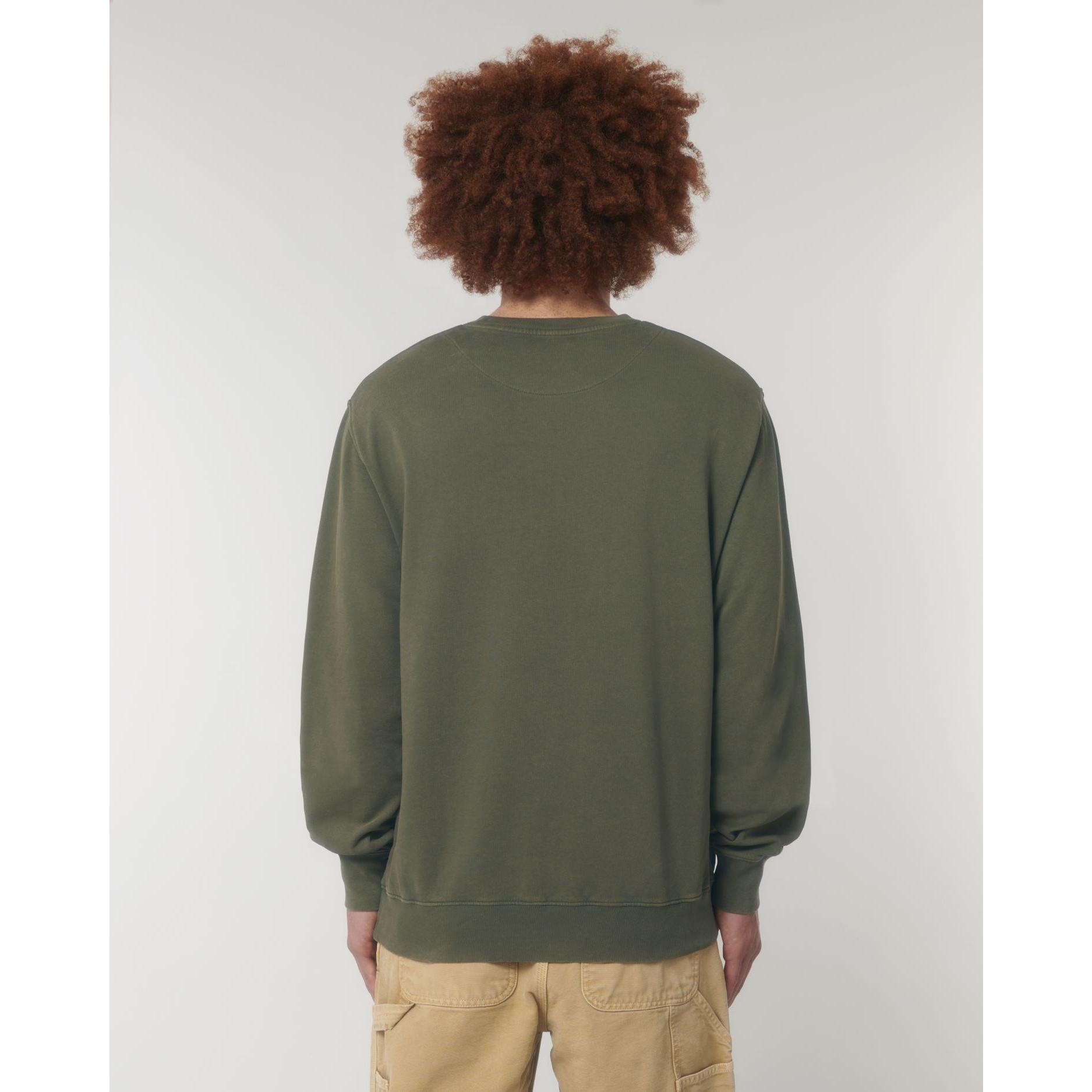 Bluză cu guler rotund Unisex Matcher Vintage G. Dyed Khaki 3XL