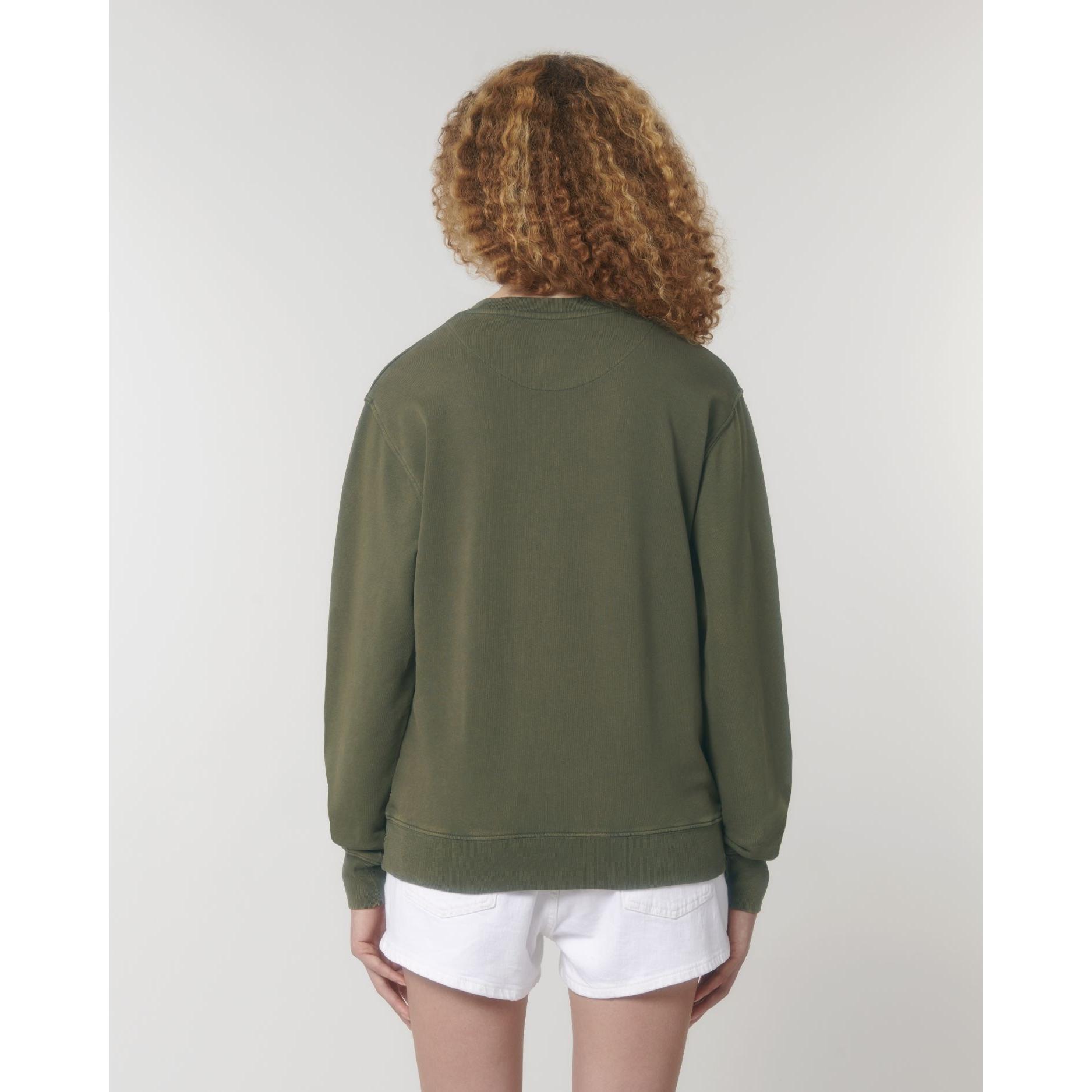 Bluză cu guler rotund Unisex Matcher Vintage G. Dyed Khaki 3XL