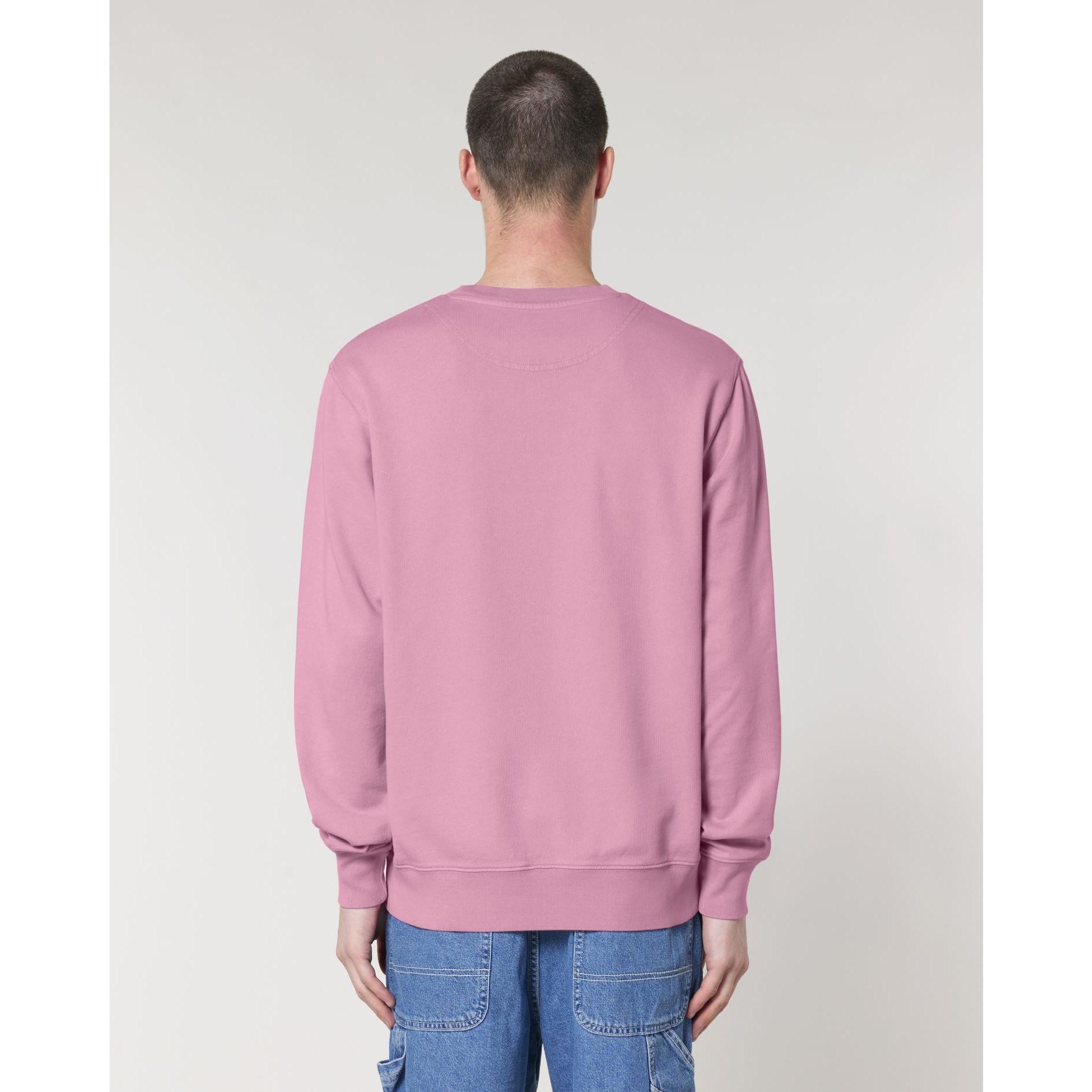 Bluză cu guler rotund Unisex Matcher Vintage G. Dyed Bubble Pink 3XL