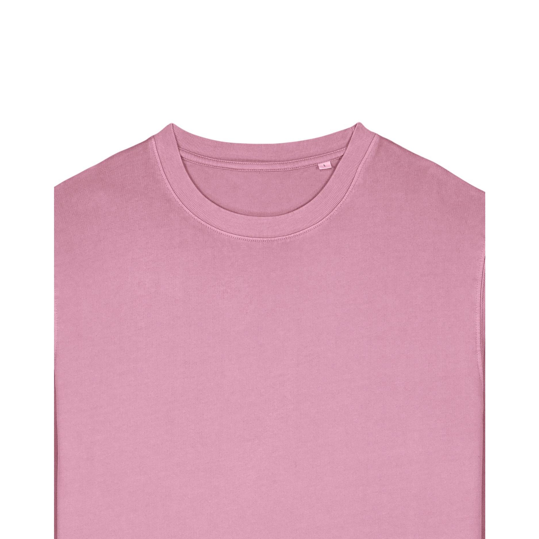 Bluză cu guler rotund Unisex Matcher Vintage G. Dyed Bubble Pink 3XL