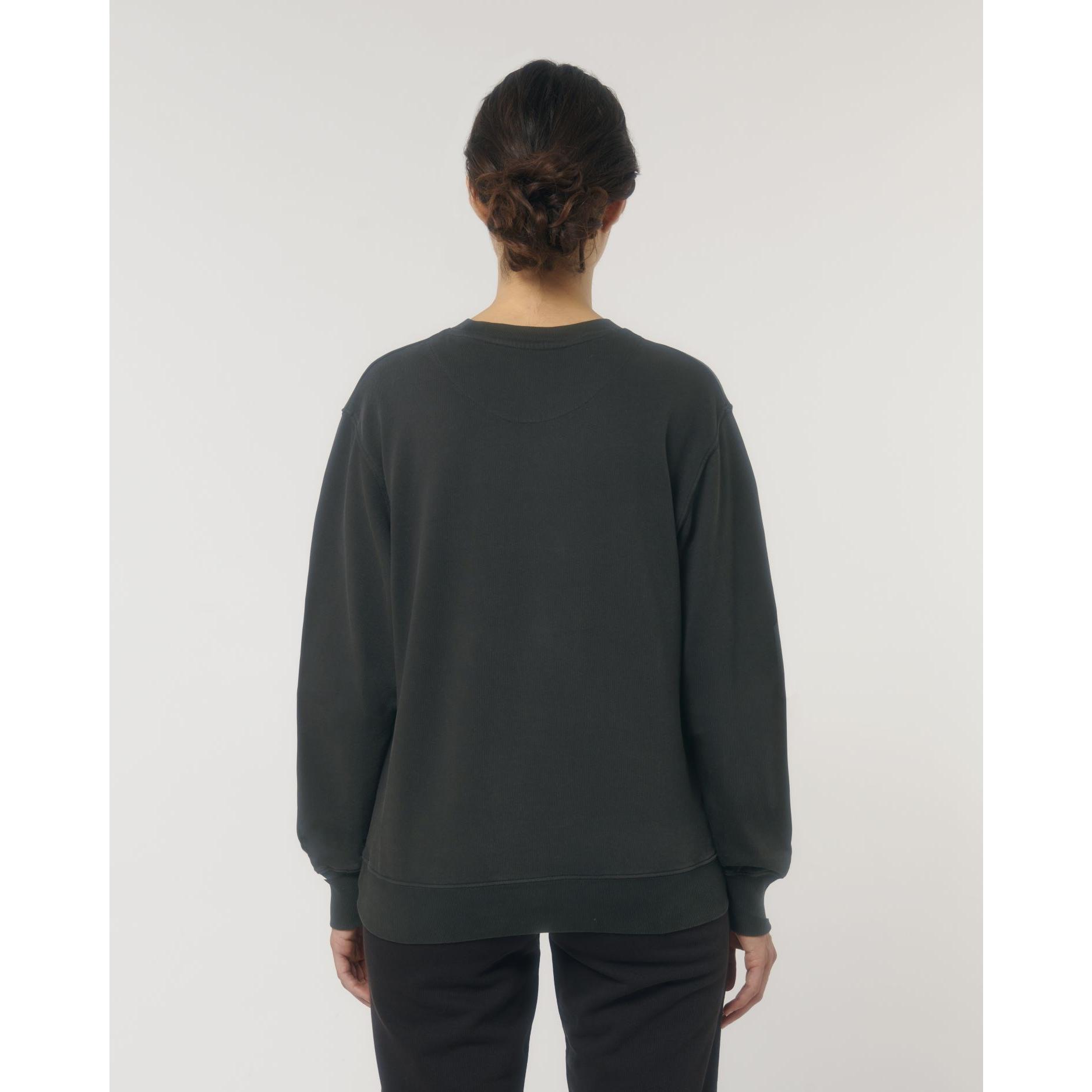 Bluză cu guler rotund Unisex Matcher Vintage G. Dyed Black Rock S