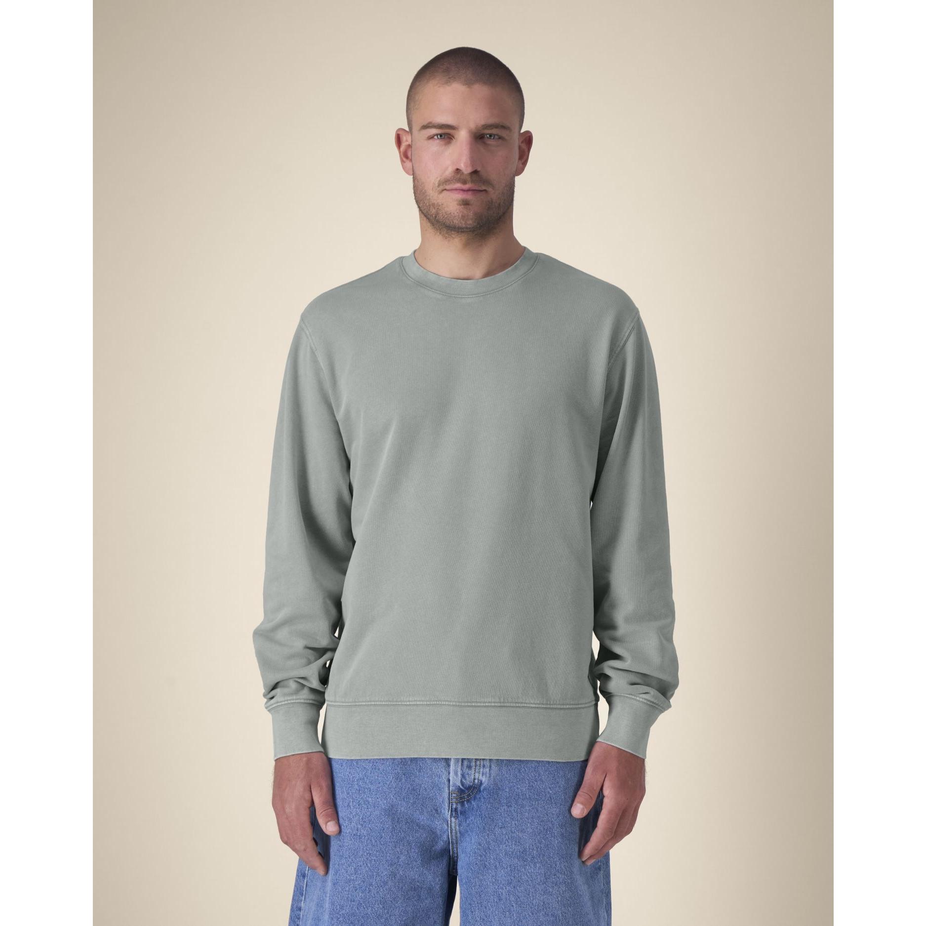 Bluză cu guler rotund Unisex Matcher Vintage G. Dyed Misty Grey 3XL