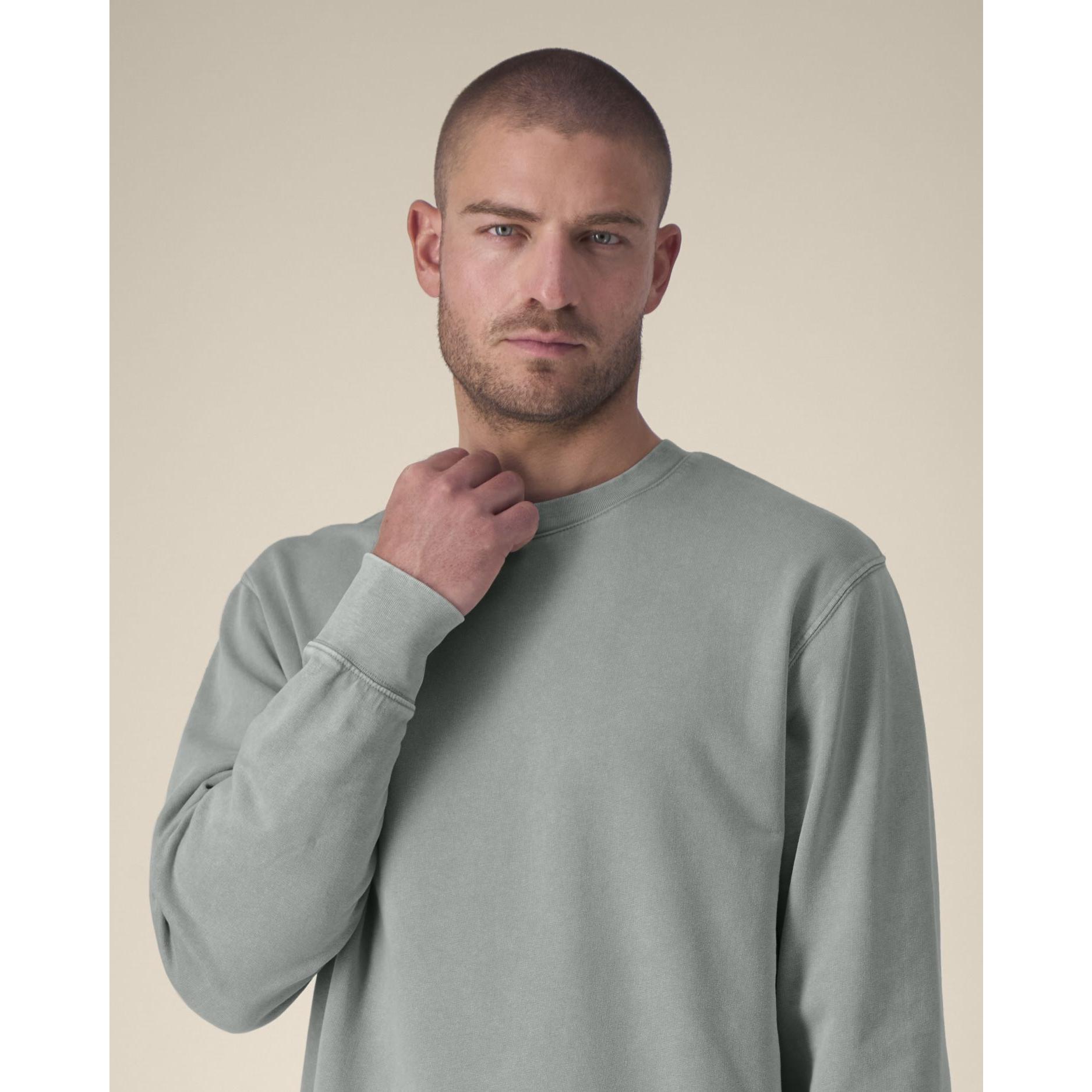 Bluză cu guler rotund Unisex Matcher Vintage G. Dyed Misty Grey 3XL