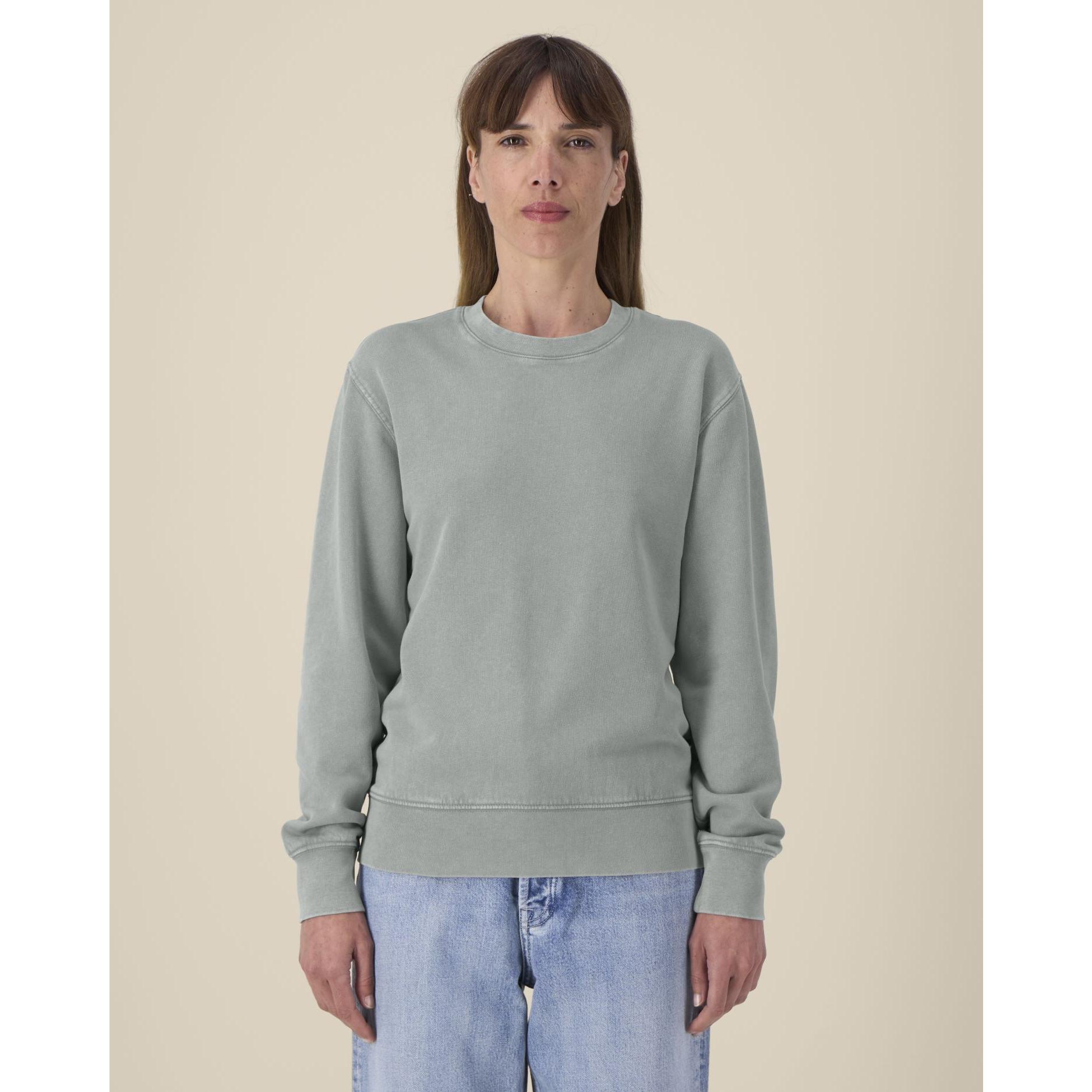 Bluză cu guler rotund Unisex Matcher Vintage G. Dyed Misty Grey 3XL
