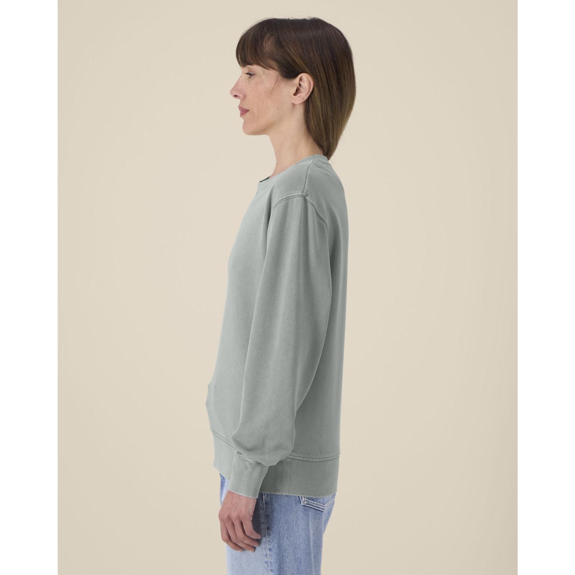 Bluză cu guler rotund Unisex Matcher Vintage G. Dyed Misty Grey 3XL
