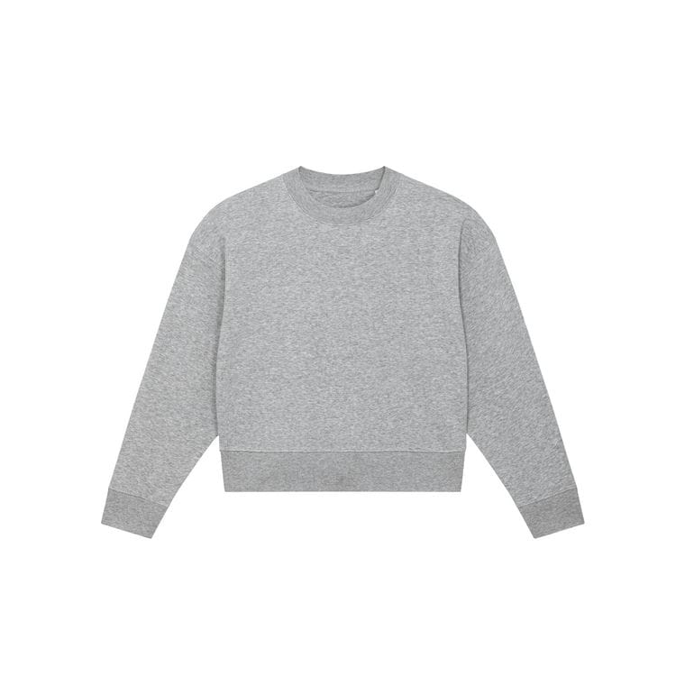 Bluză cu guler rotund Women Stella Cropster Heather Grey