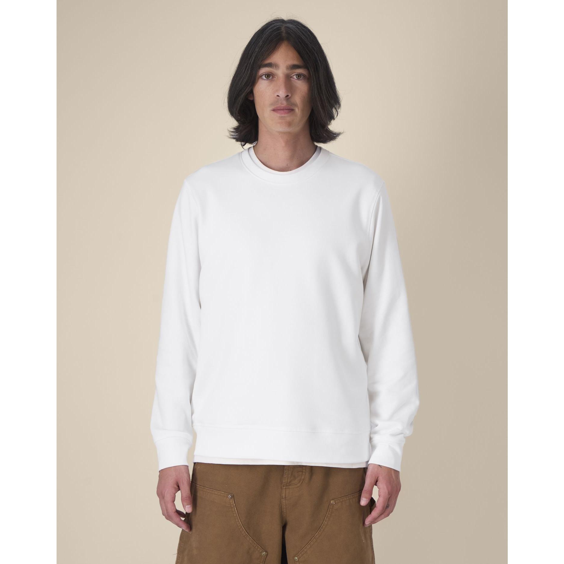 Bluză cu guler rotund Unisex Roller White 4XL