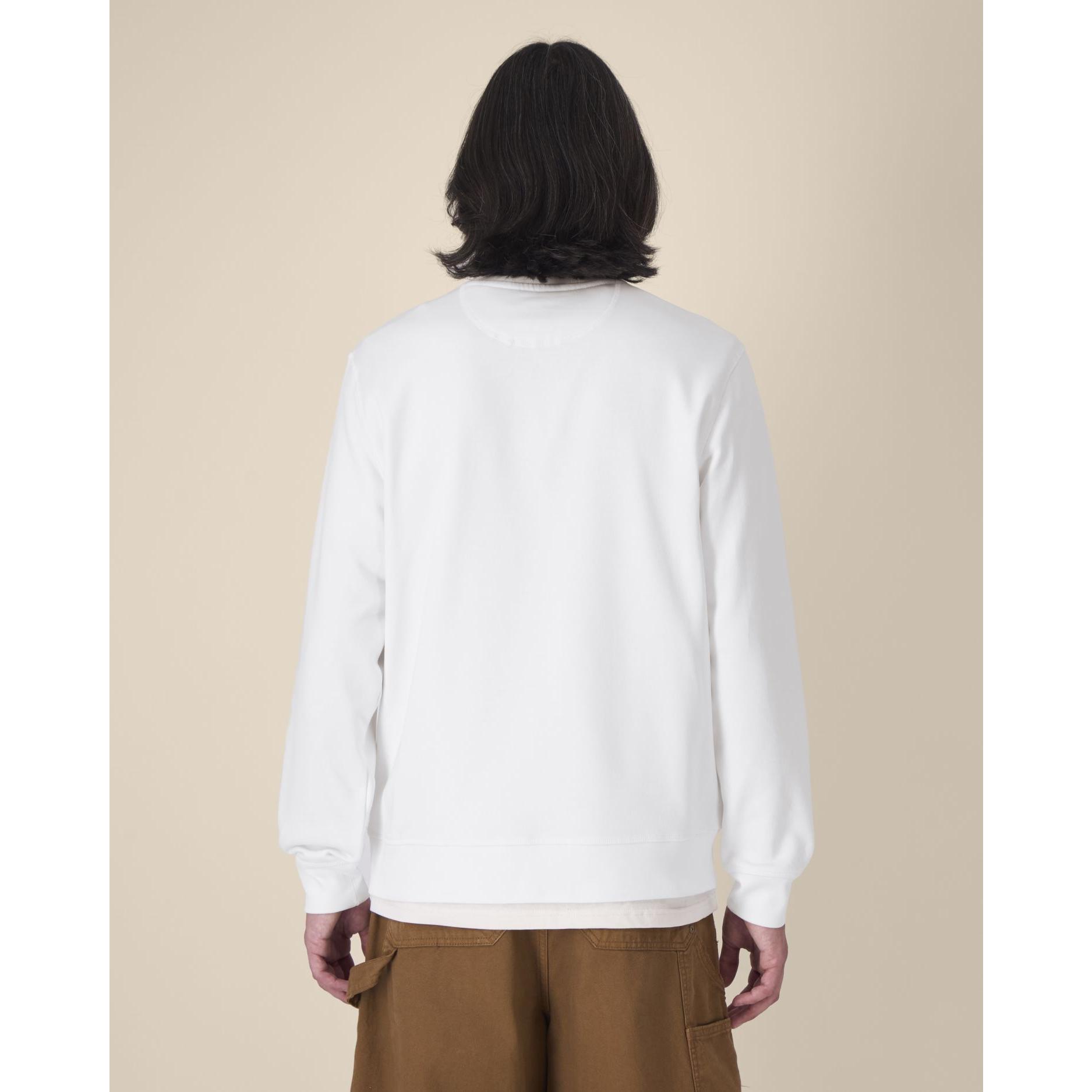 Bluză cu guler rotund Unisex Roller White 4XL