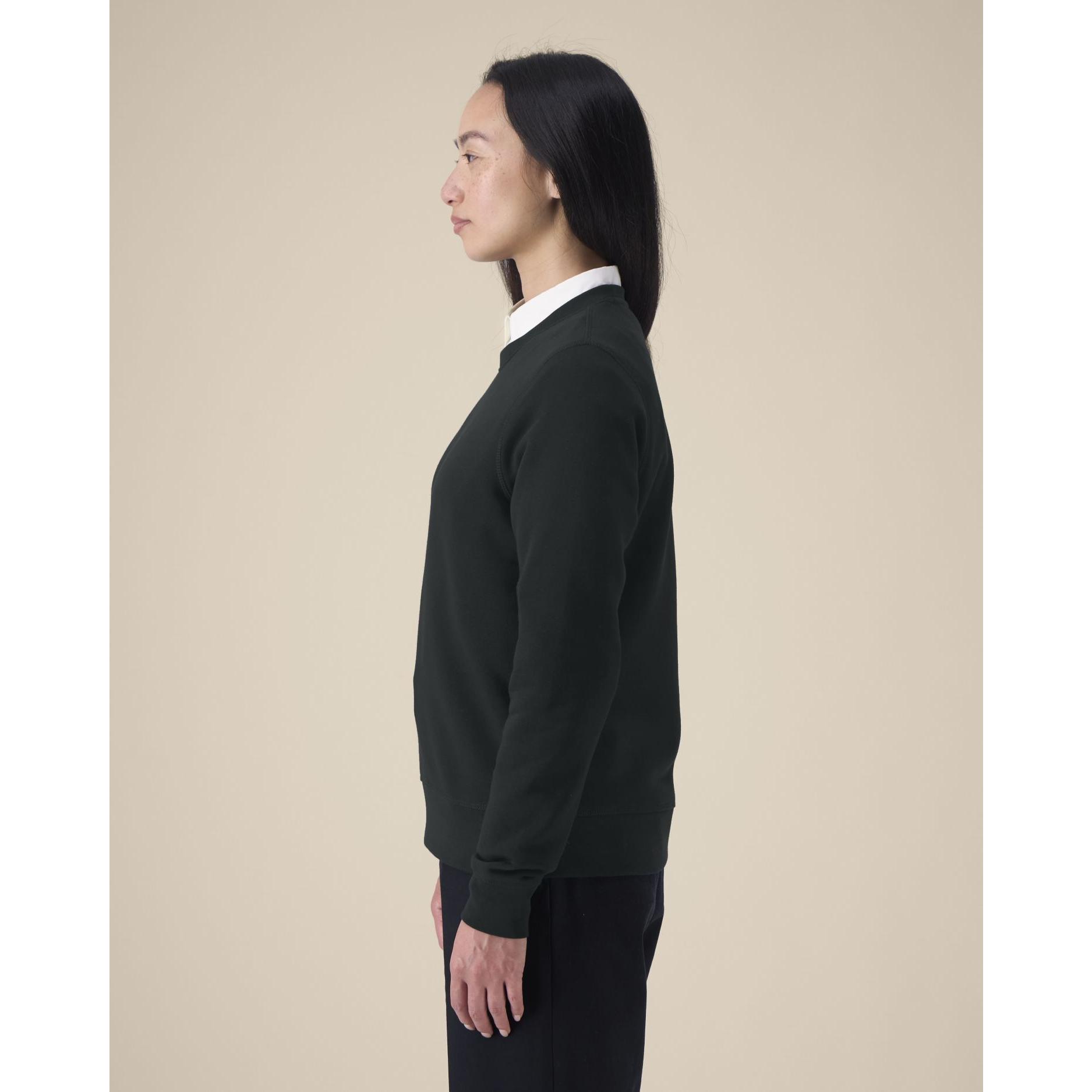 Bluză cu guler rotund Unisex Roller Black M