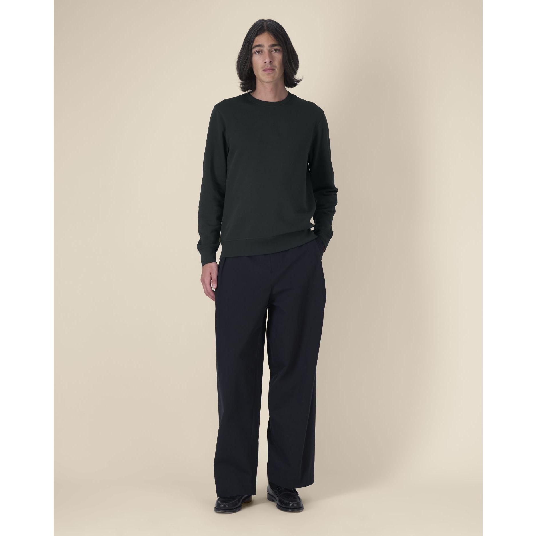 Bluză cu guler rotund Unisex Roller Black M