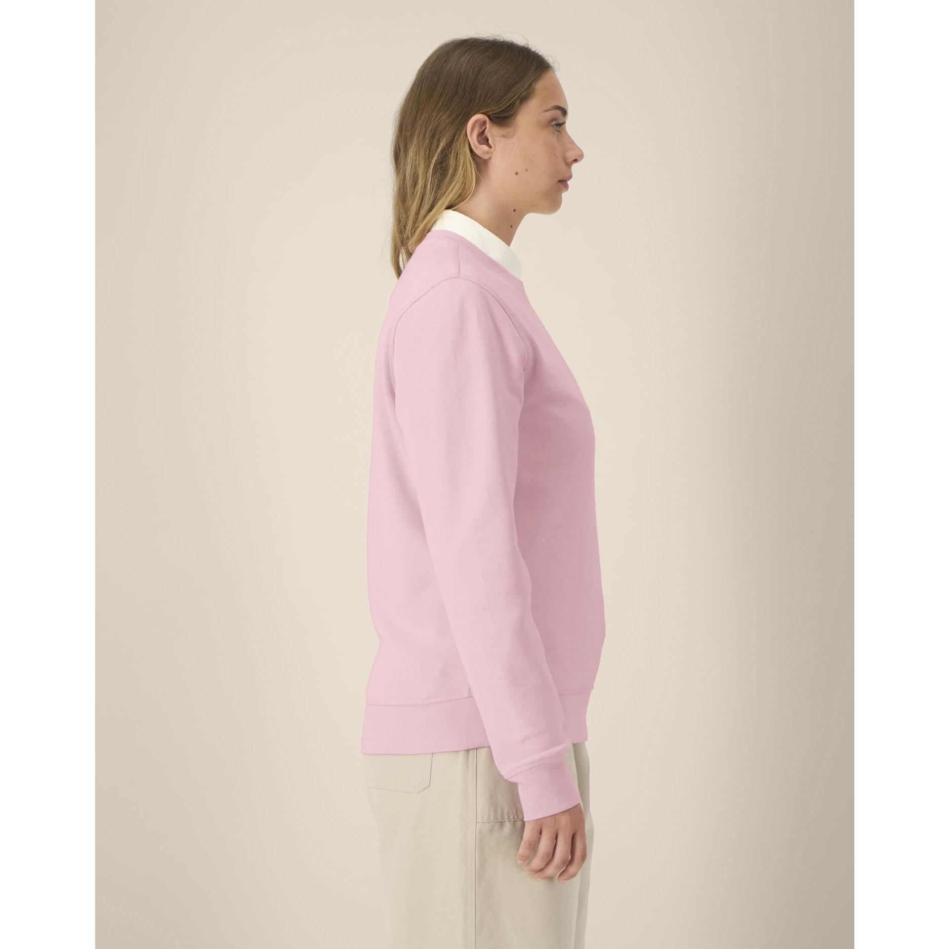 Bluză cu guler rotund Unisex Roller Cotton Pink M