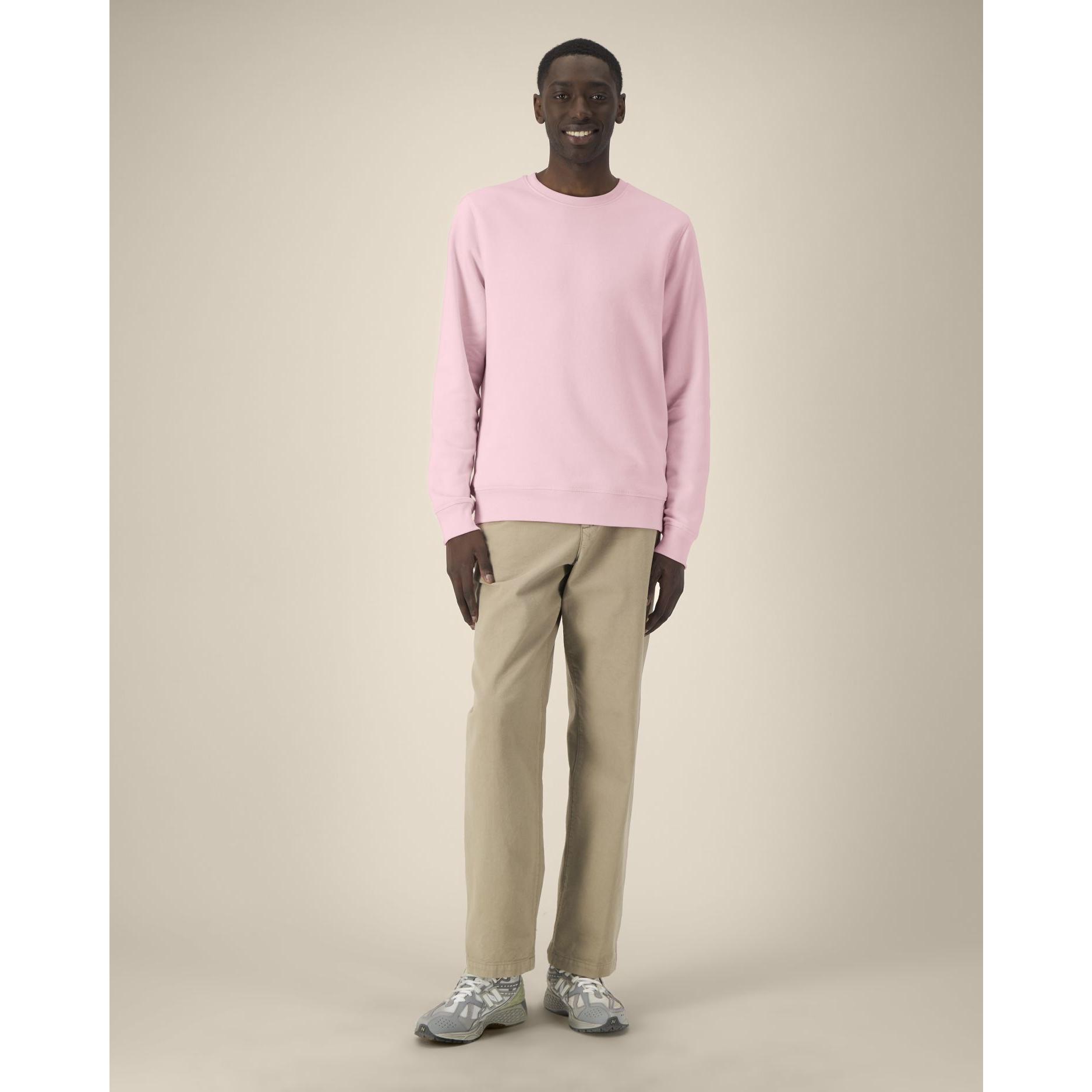 Bluză cu guler rotund Unisex Roller Cotton Pink M